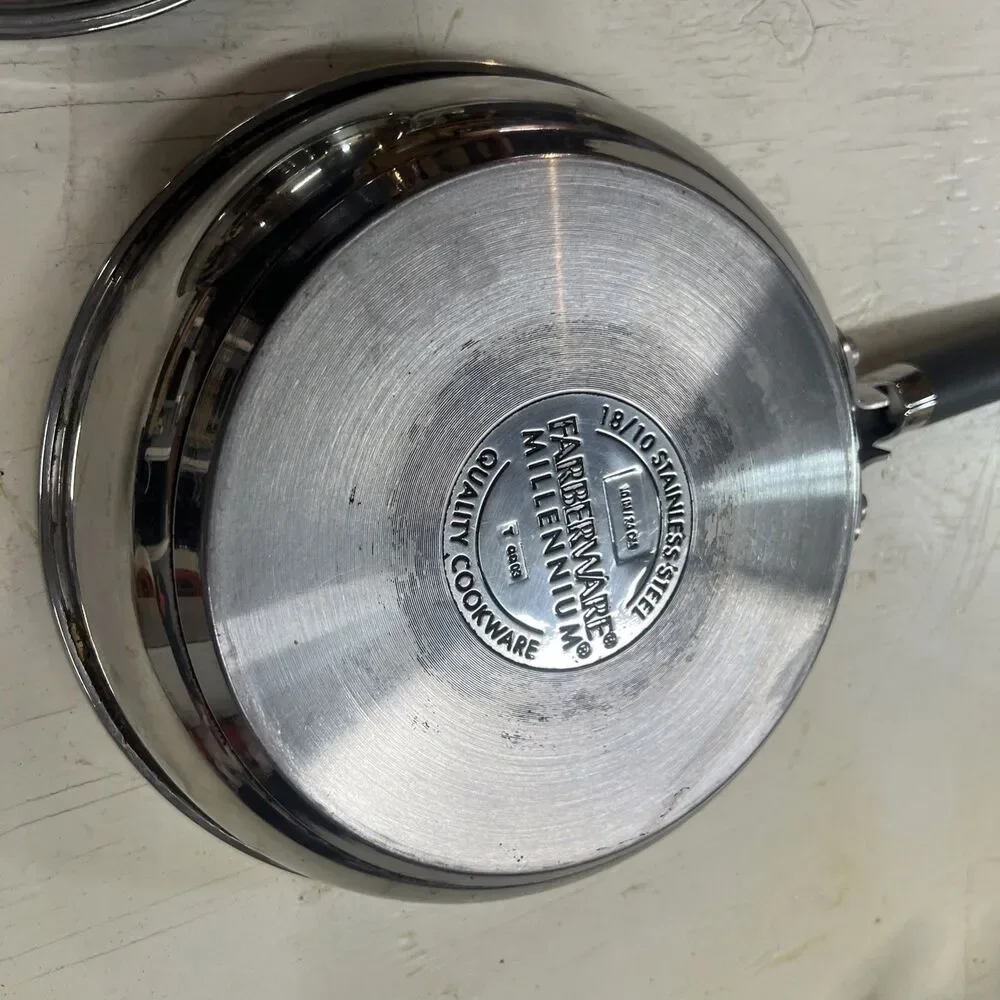 Farberware Millennium Skillet Frying Pans 18/10 Stainless Steel Set Lot Of 2